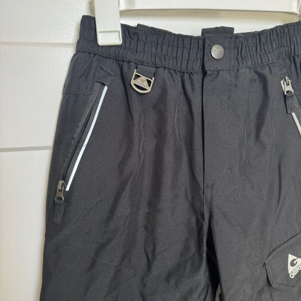 Gerry Youth Boys Medium 10-12 Black Insulated Ski Snow Pants Cargo Pocket Winter